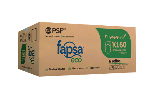 [FAPSAK160] TR03690 FAPSA ECO K160 C/6 TOALLA EN ROLLO